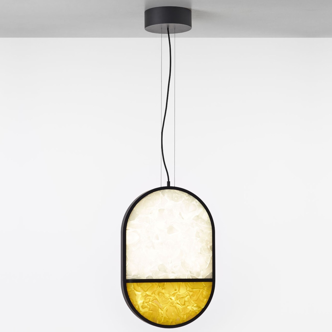 Geometric oval full bottom pendant lamp Brokis