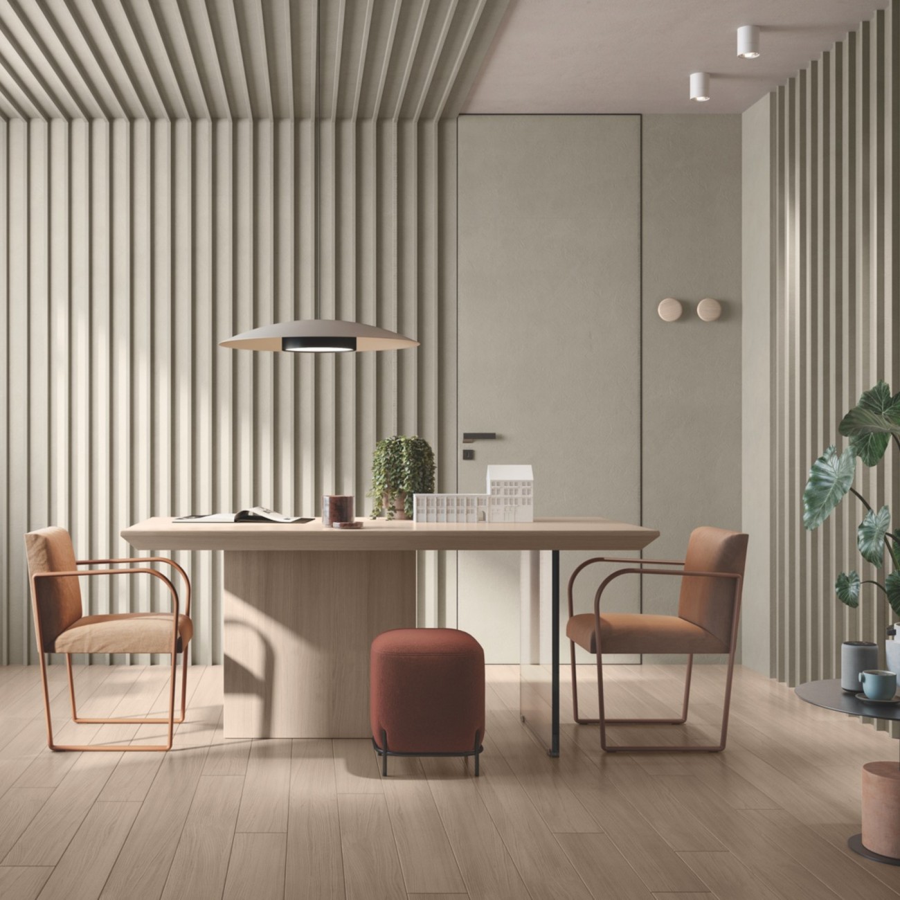 Slatted Laminated Wall Paneling Garofoli