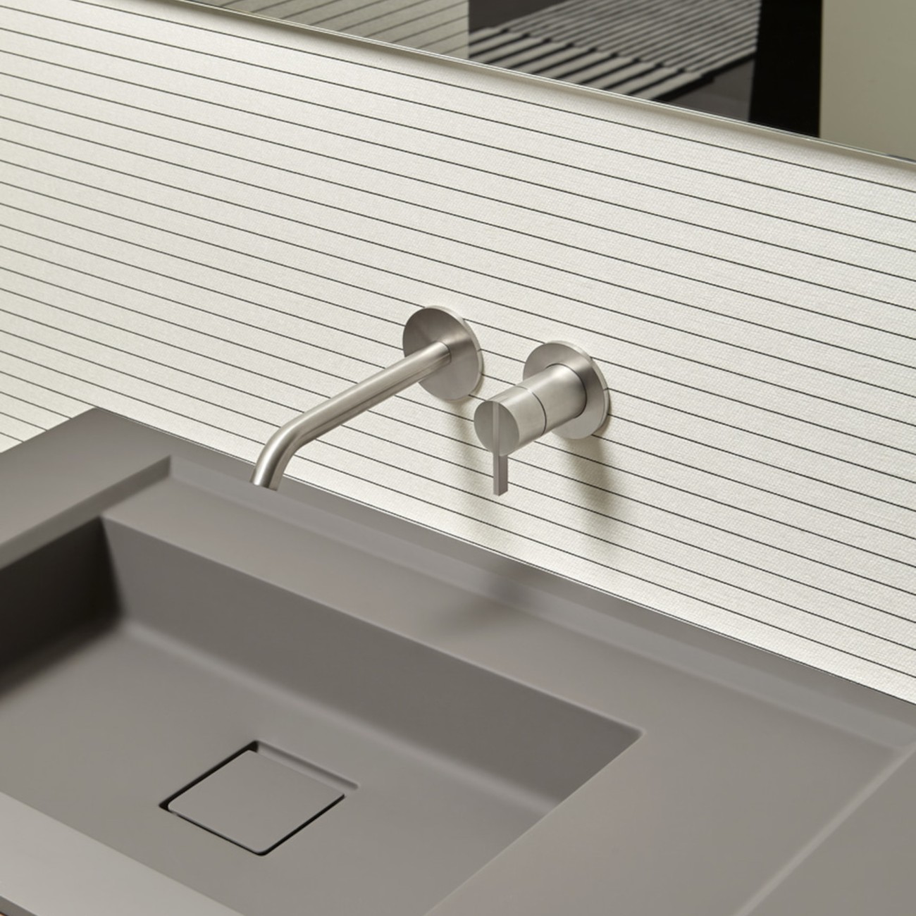 Essentia Curved Wall-Mounted Washbasin Mixer Antoniolupi