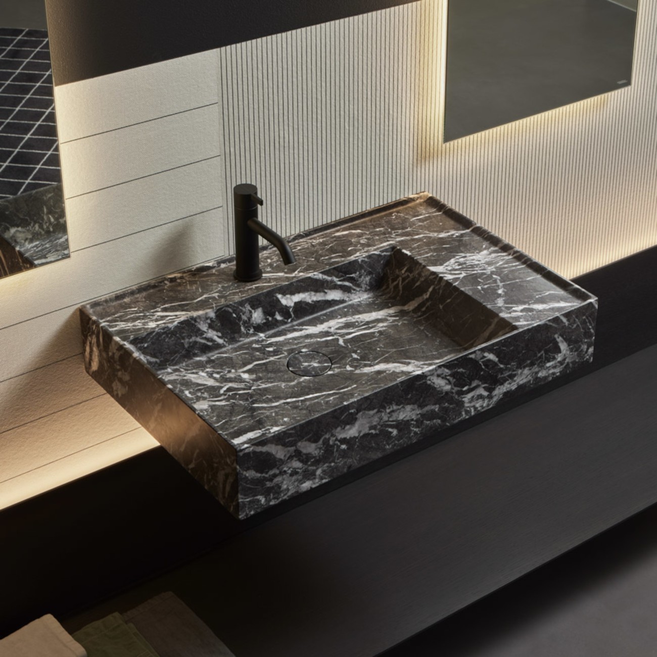 Graffio Stone Wall-Hung Washbasin Antoniolupi