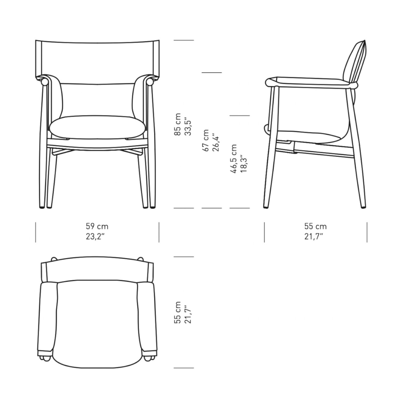 Embrace Armchair EOO5 Oak White Oil Carl Hansen & Son