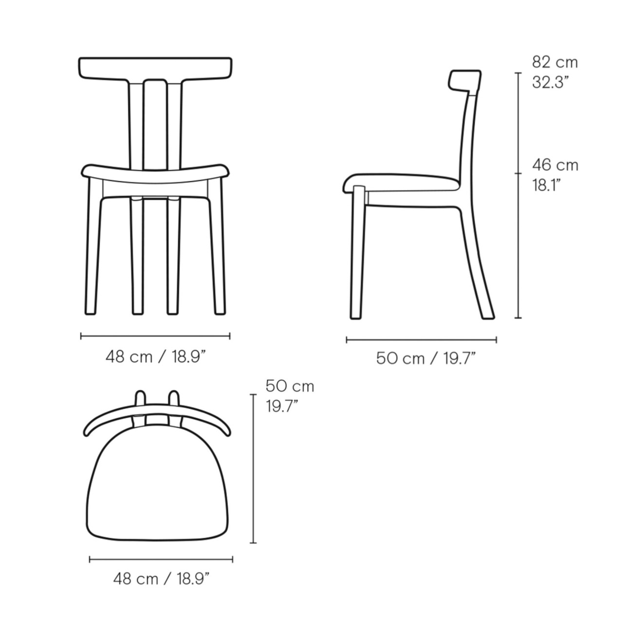 T-Chair OW58 Oak White Oil Carl Hansen & Son