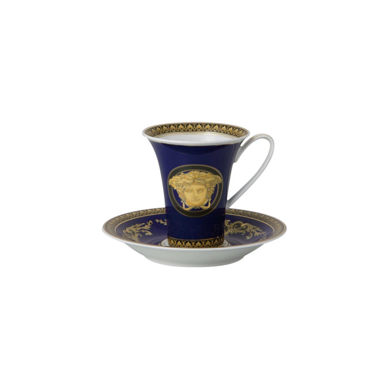 Medusa Ikarus Blue Coffee Cup and Saucer Versace Rosenthal