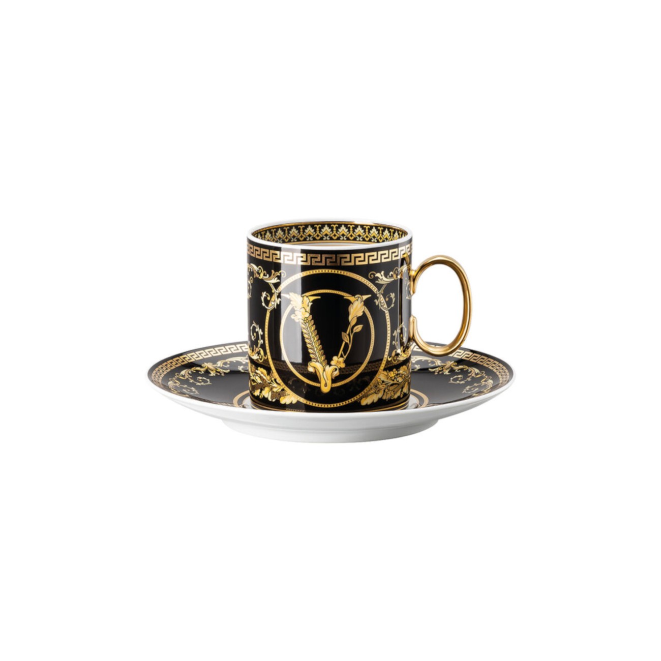 Virtus Gala Coffee Cup and Saucer Versace Rosenthal