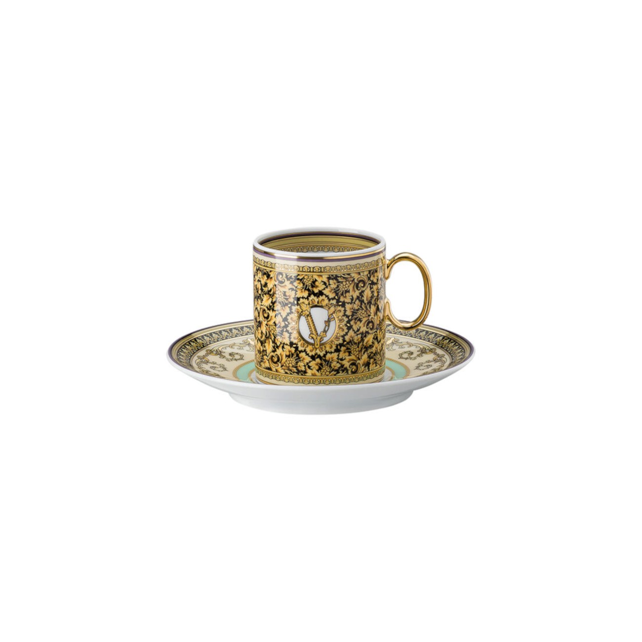 Barocco Mosaic Espresso Cup and Saucer Versace Rosenthal