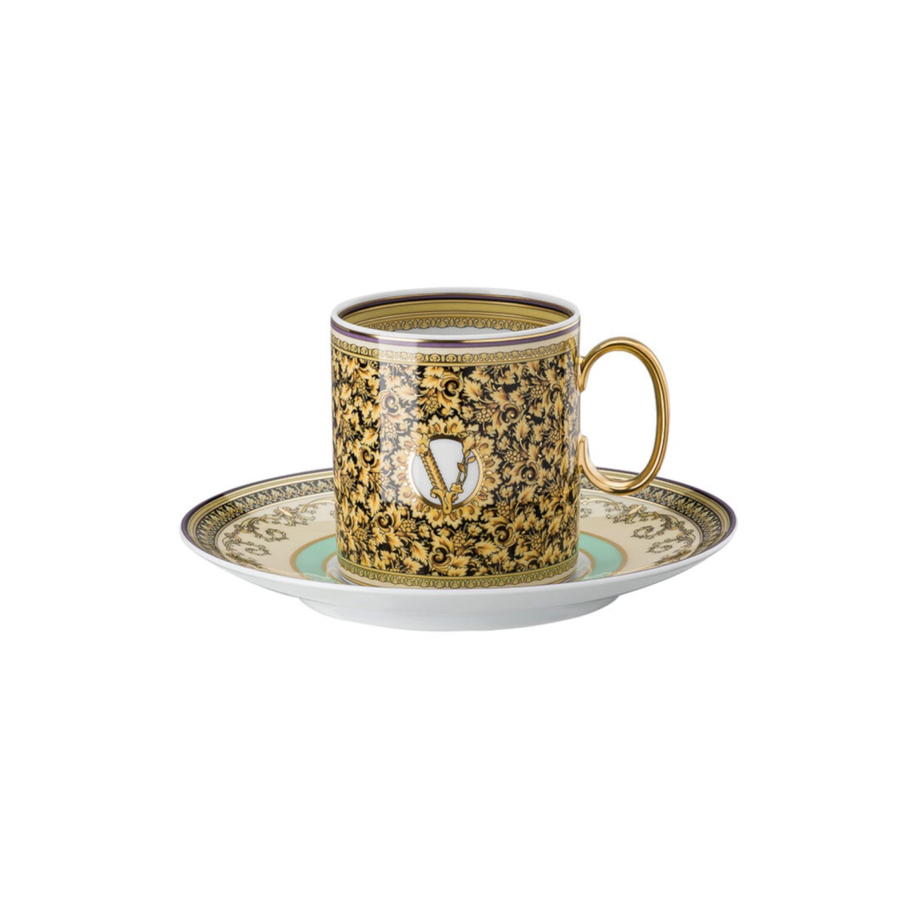 Barocco Mosaic Coffee Cup and Saucer Versace Rosenthal