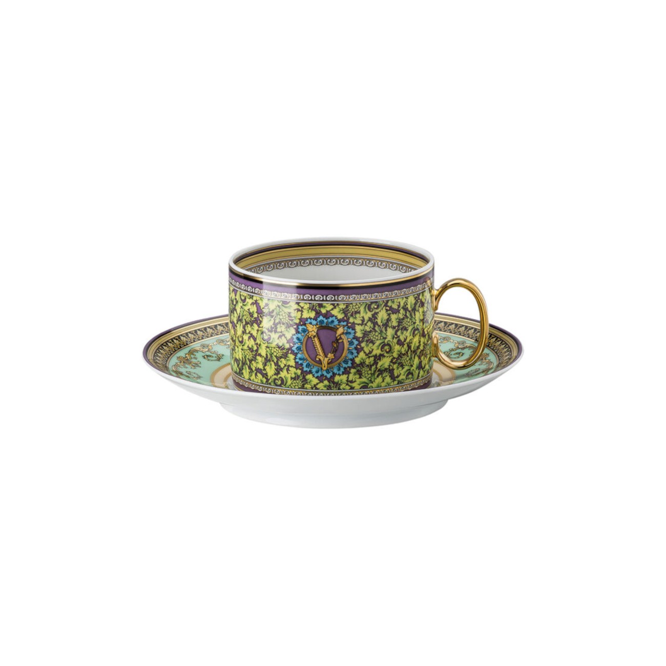 Barocco Mosaic Tea Cup and Saucer Versace Rosenthal