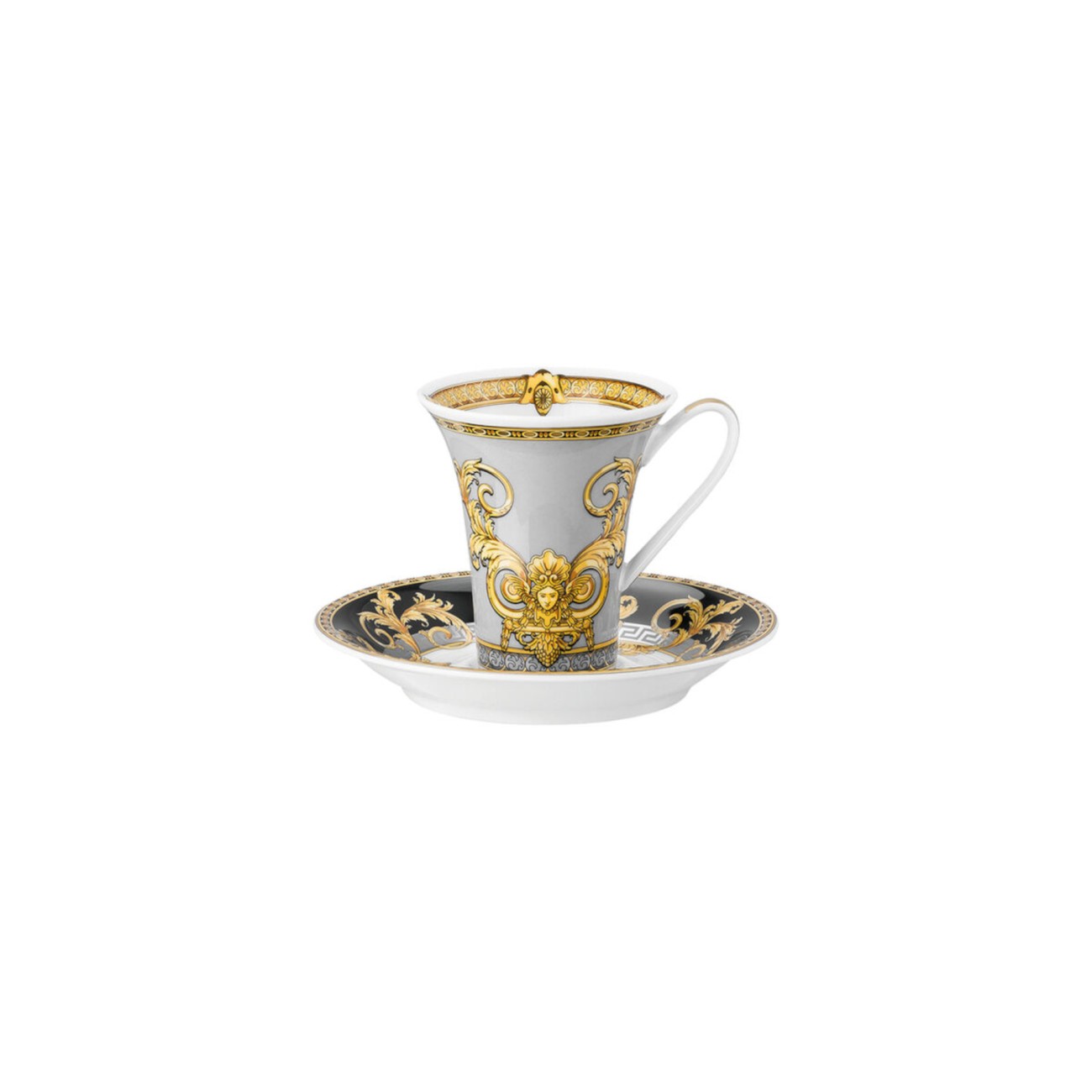 Prestige Gala Espresso Cup and Saucer Versace Rosenthal