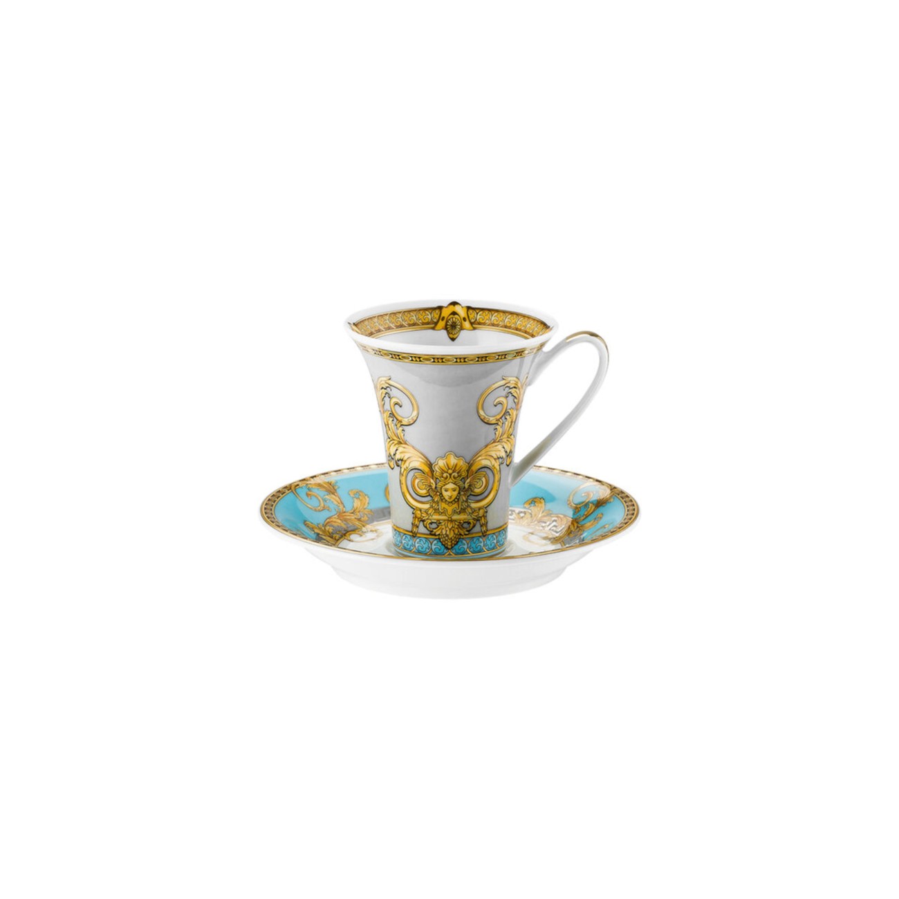 Prestige Gala Espresso Cup and Saucer Versace Rosenthal