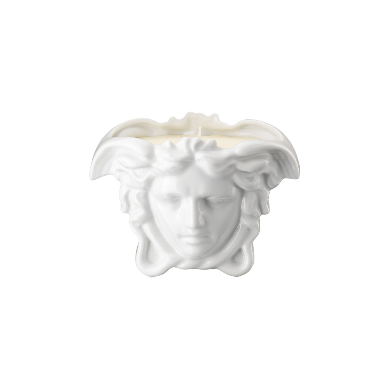 Medusa Grande White Scented Candle Versace Rosenthal