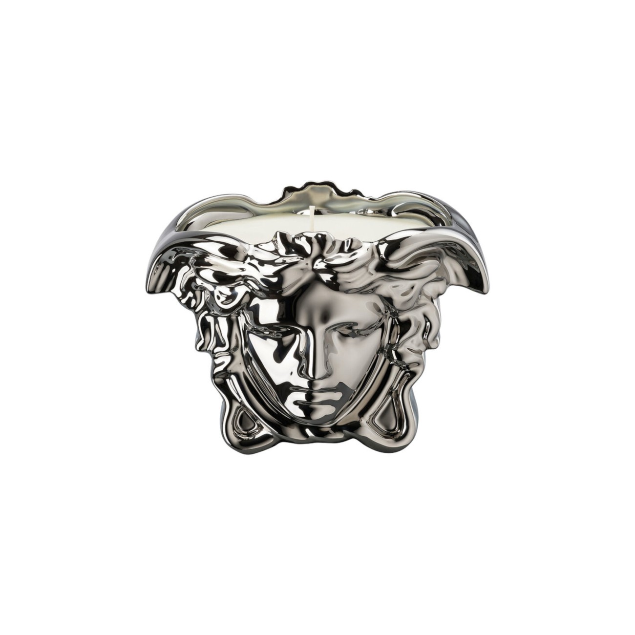 Medusa Grande Silver Scented Candle Versace Rosenthal