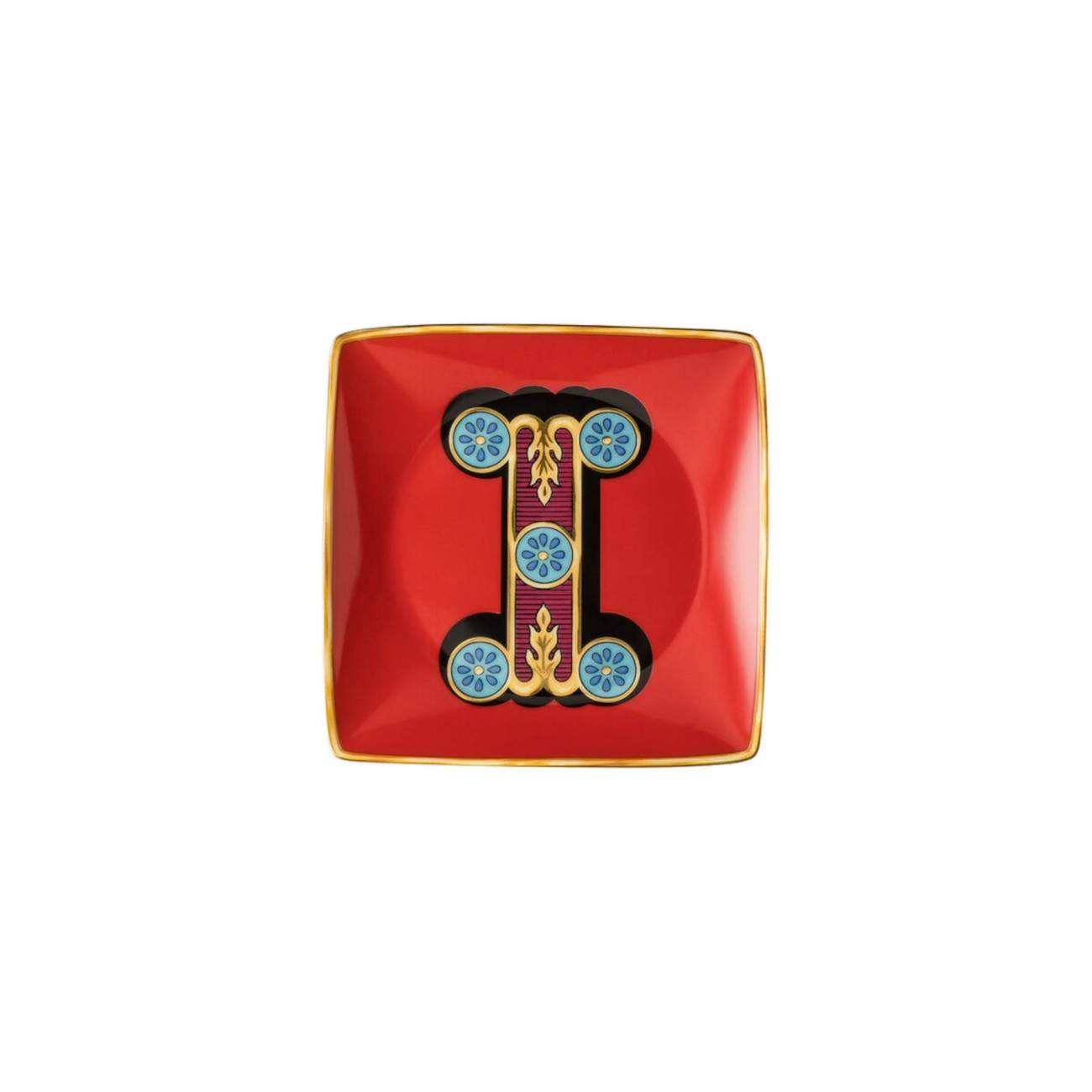 Versace Alphabet I Small Square Bowl Versace Rosenthal