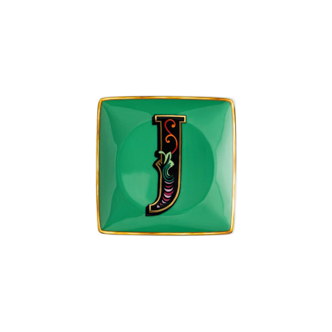 Versace Alphabet J Small Square Bowl Versace Rosenthal