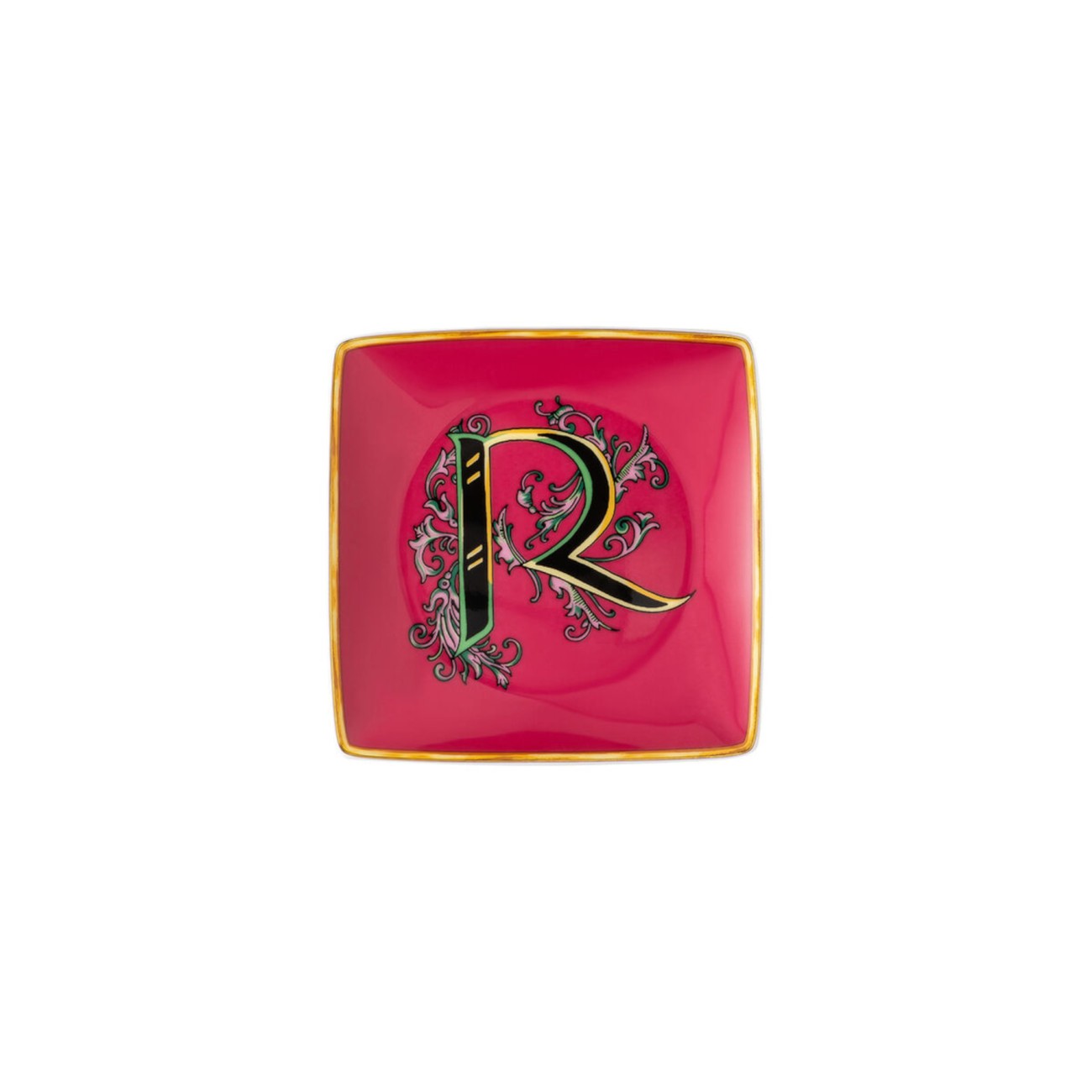 Versace Alphabet R Small Square Bowl Versace Rosenthal