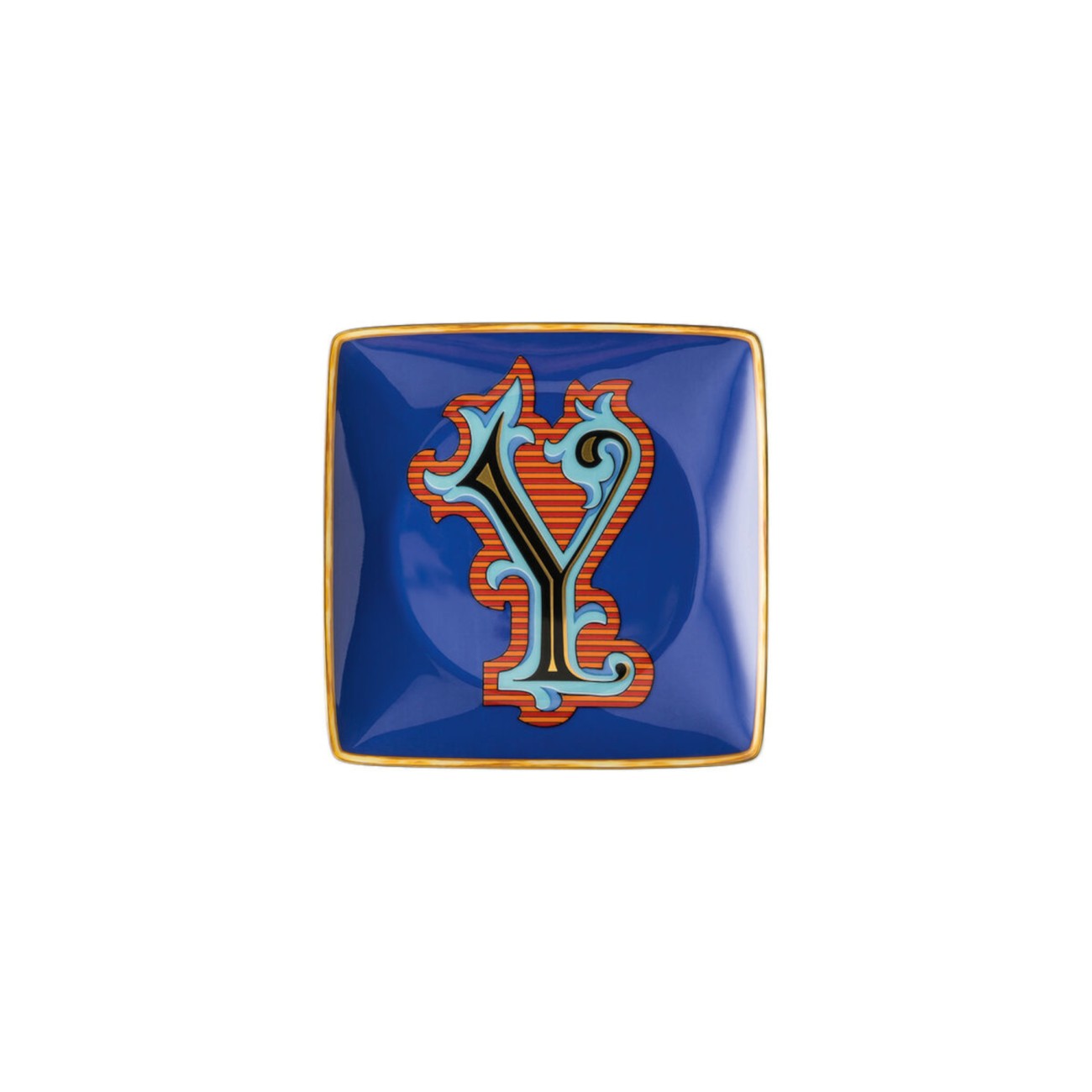 Versace Alphabet Y Small Square Bowl Versace Rosenthal