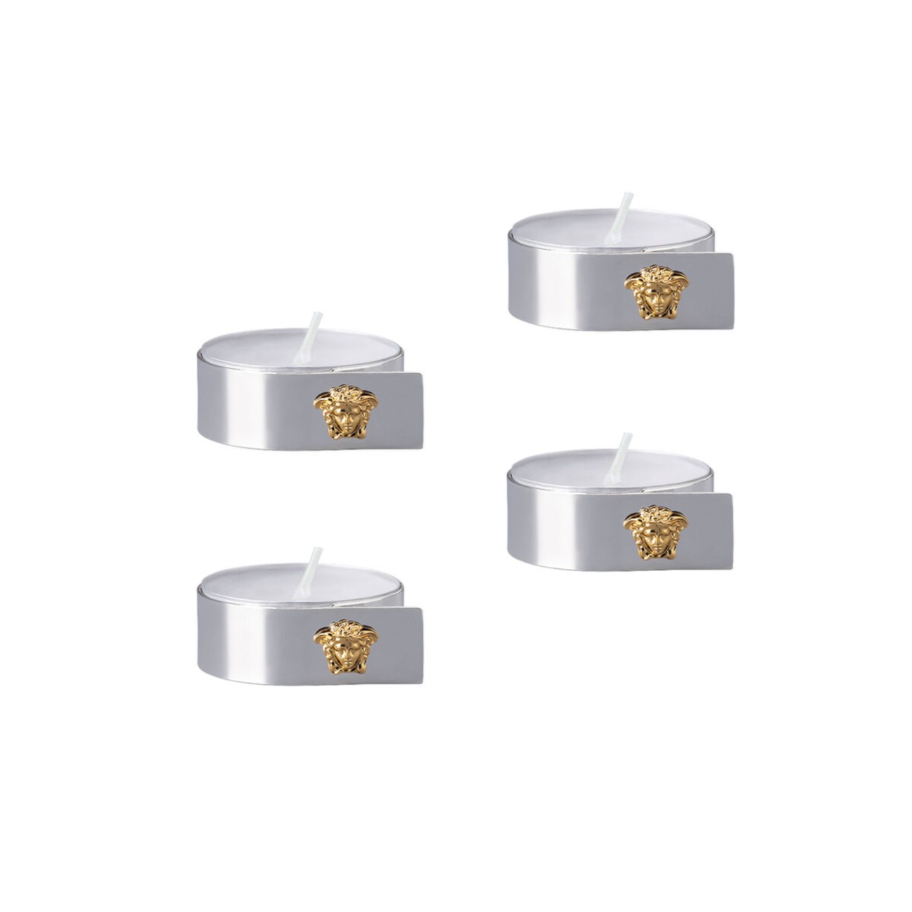 Medusa Tea Light Silver/Gold 4 Set Versace Rosenthal