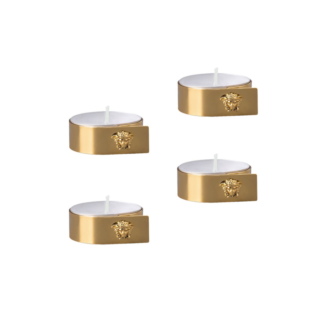 Medusa Tea Light Gold 4 Set Versace Rosenthal