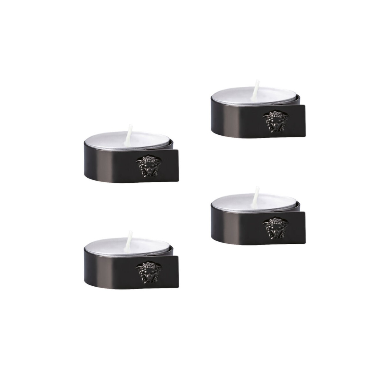 Medusa Tea Light Black 4 Set Versace Rosenthal