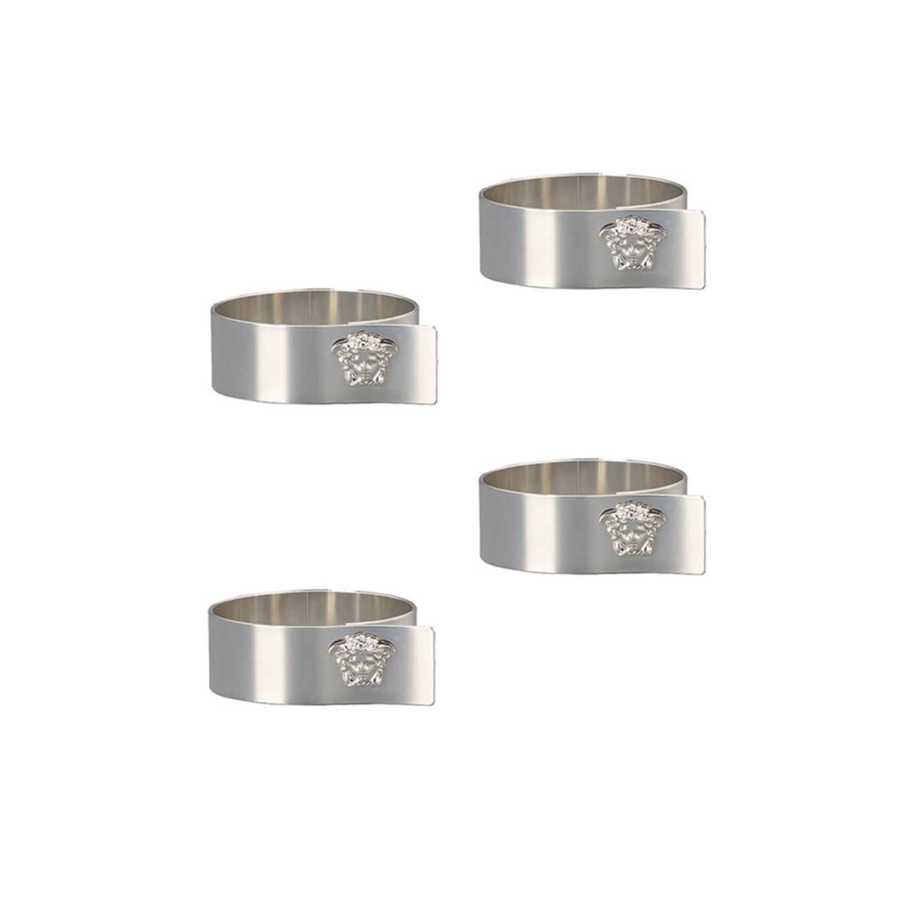 Medusa Napkin Ring Silver 4 Set Versace Rosenthal