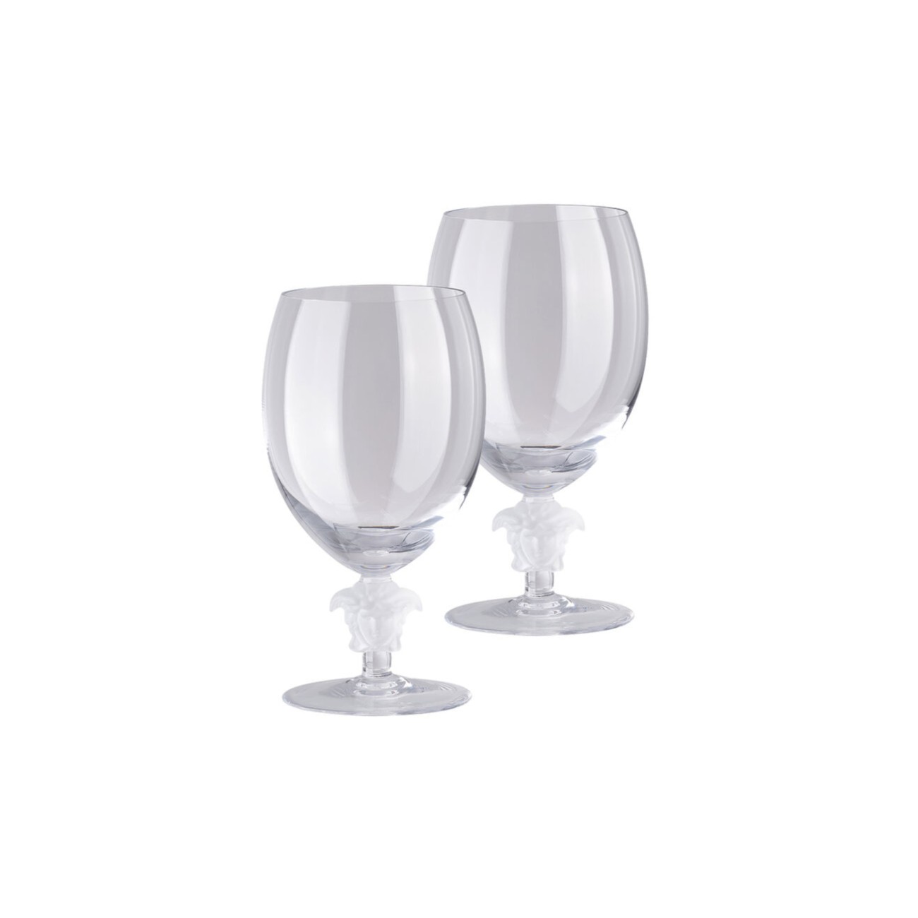 Medusa Lumière 2nd Edition Pair of Red Wine Glass Versace Rosenthal