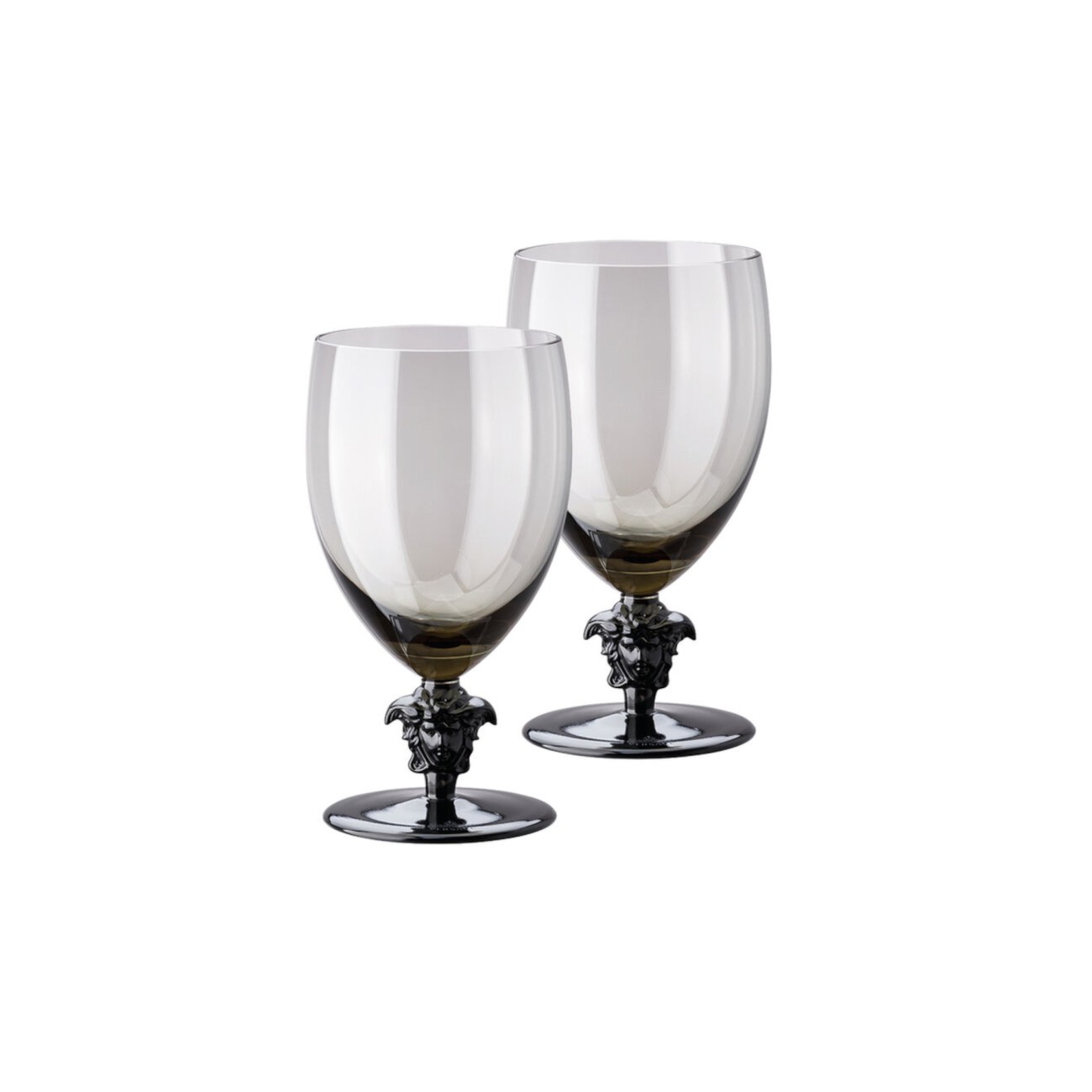 Medusa Lumière 2nd Edition Pair of Red Wine Glass Versace Rosenthal