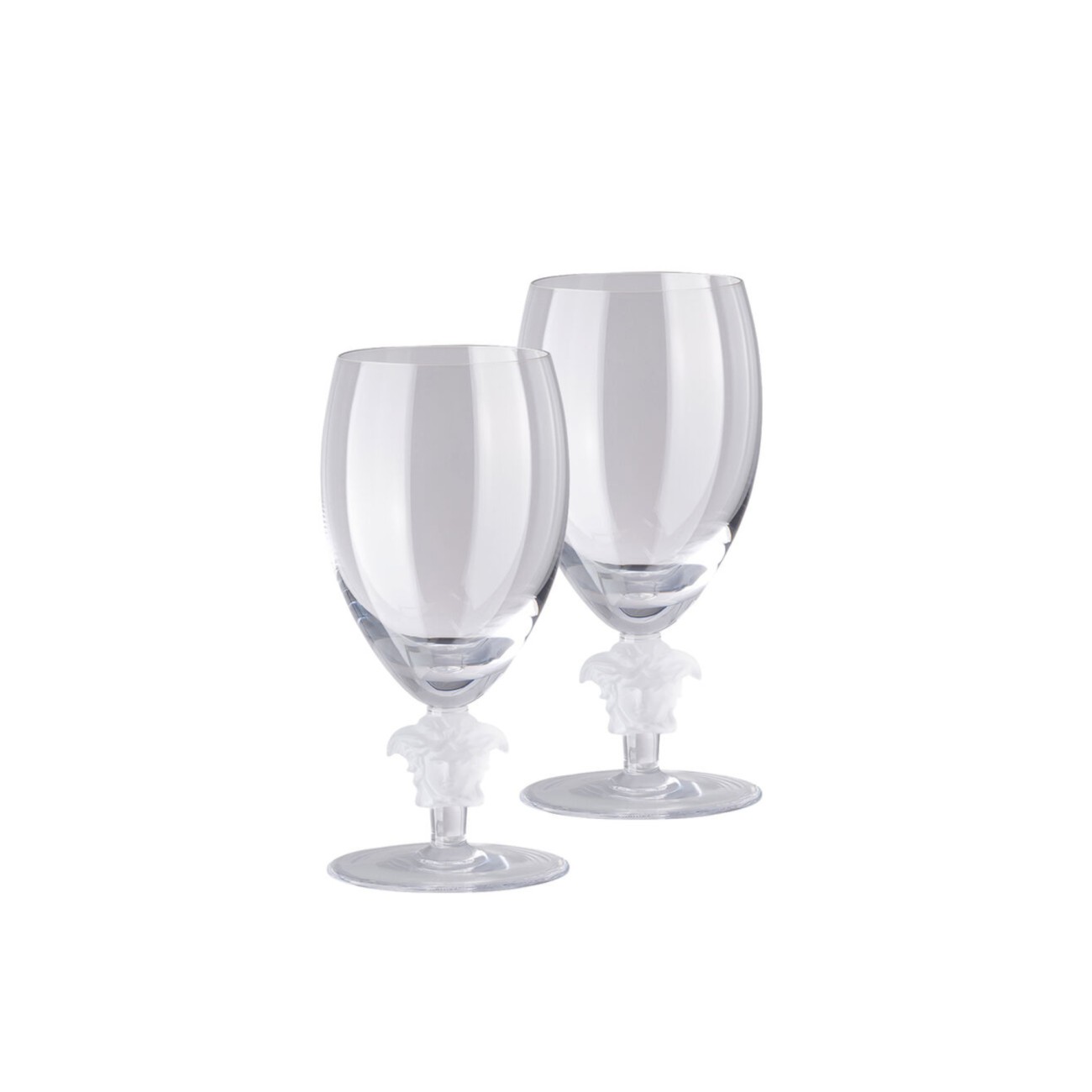 Medusa Lumière 2nd Edition Pair of White Wine Glass Versace Rosenthal