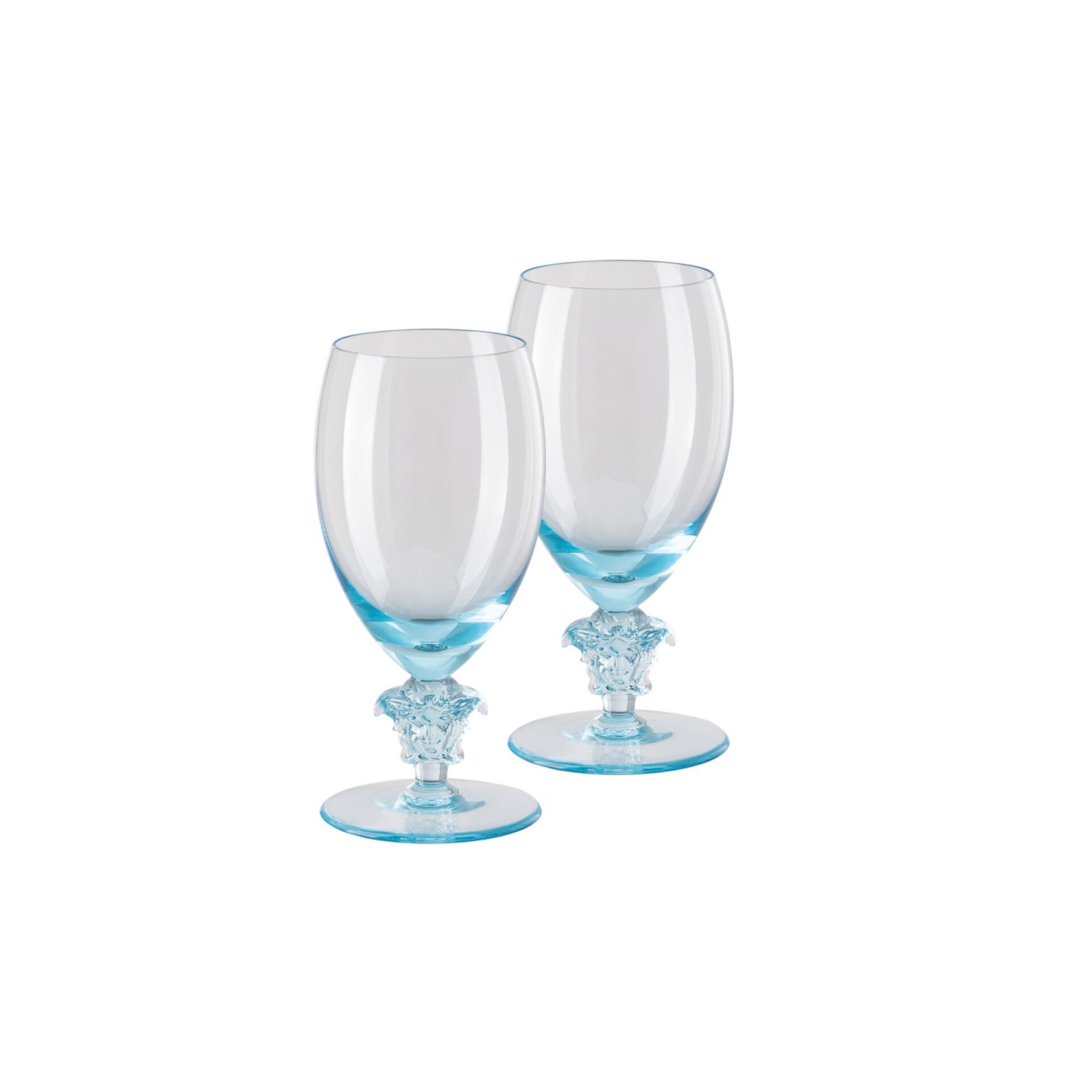 Medusa Lumière 2nd Edition Pair of White Wine Glass Versace Rosenthal