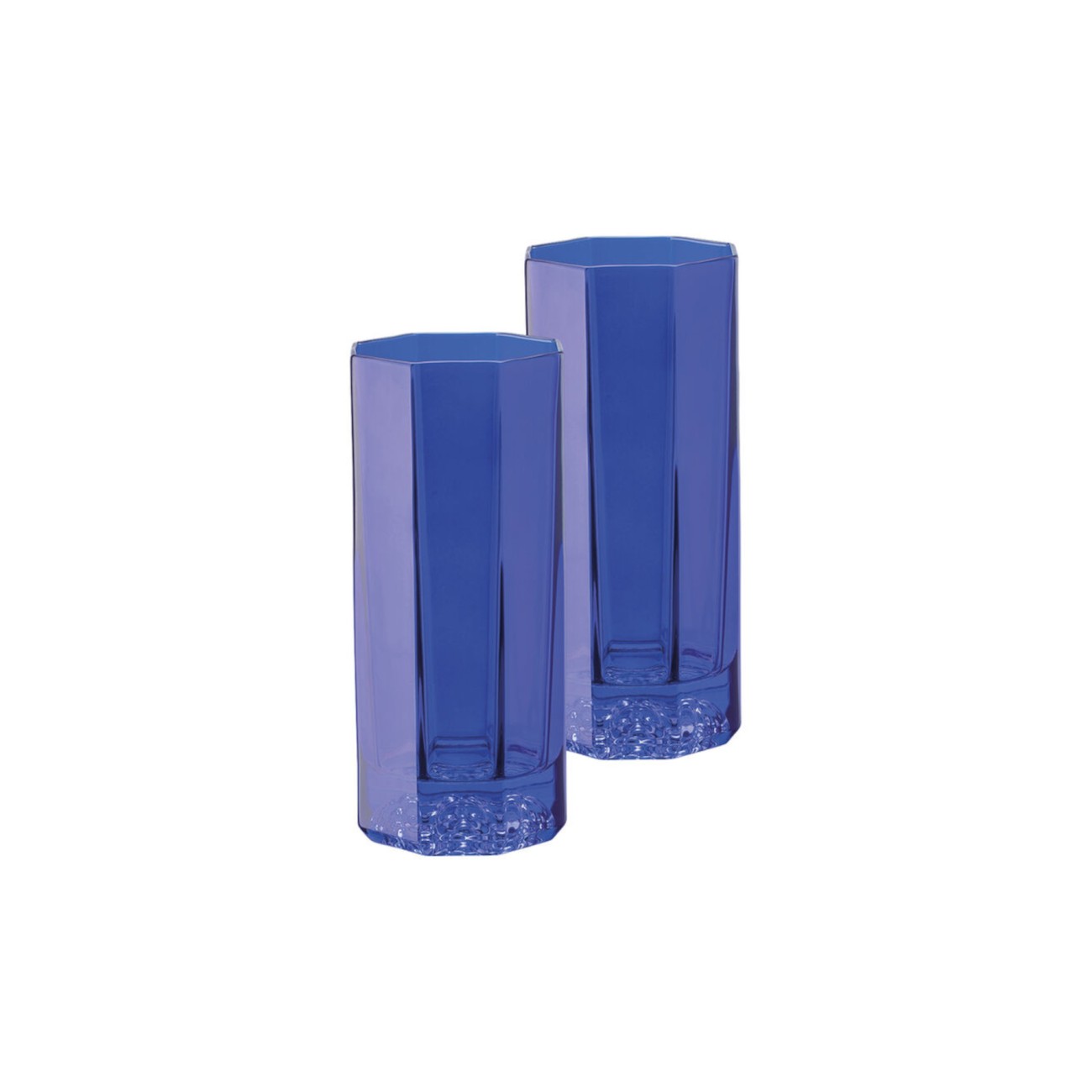 Medusa Lumière Rhapsody Blue Pair of Longdrink Glass Versace Rosenthal