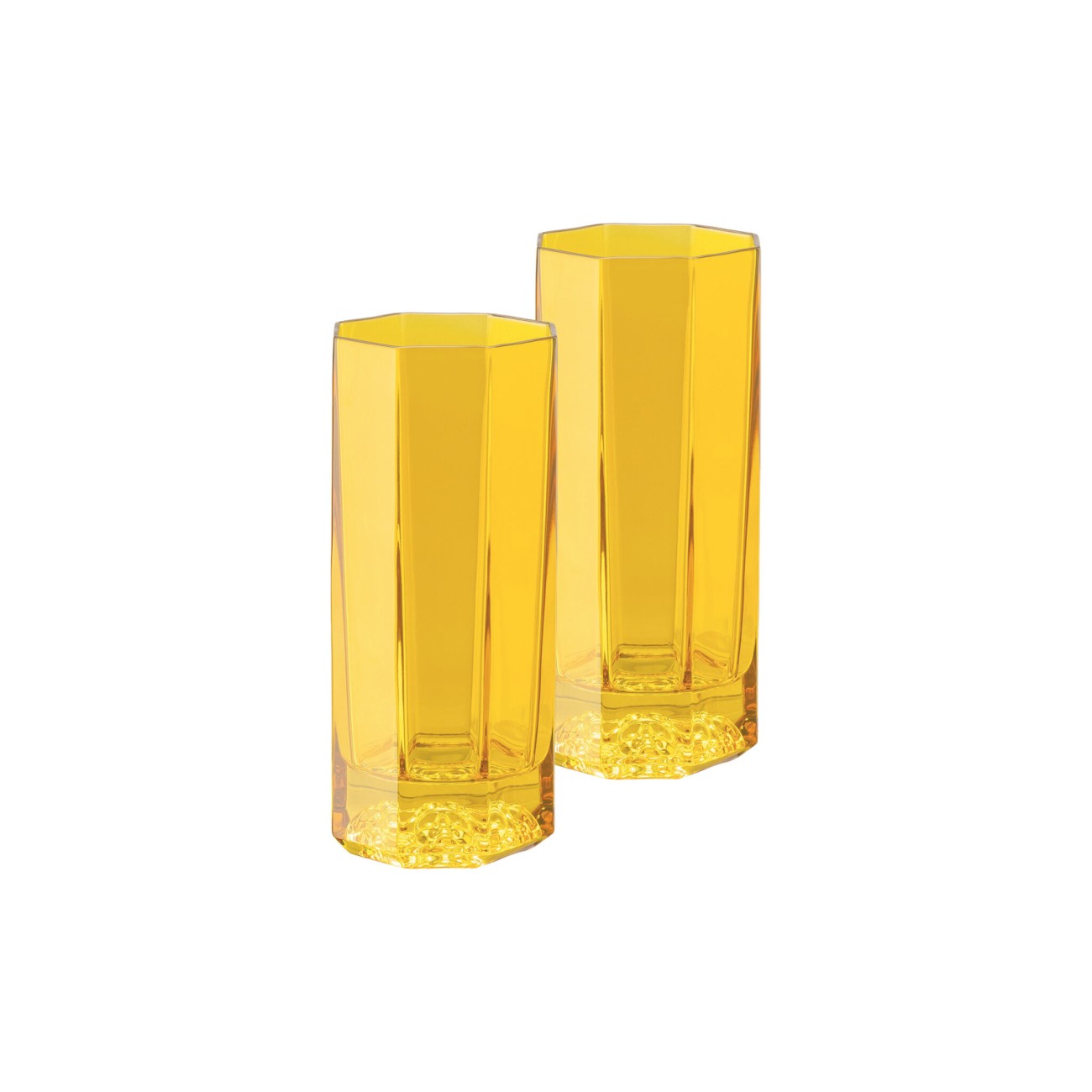 Medusa Lumière Rhapsody Amber Pair of Longdrink Glass Versace Rosenthal