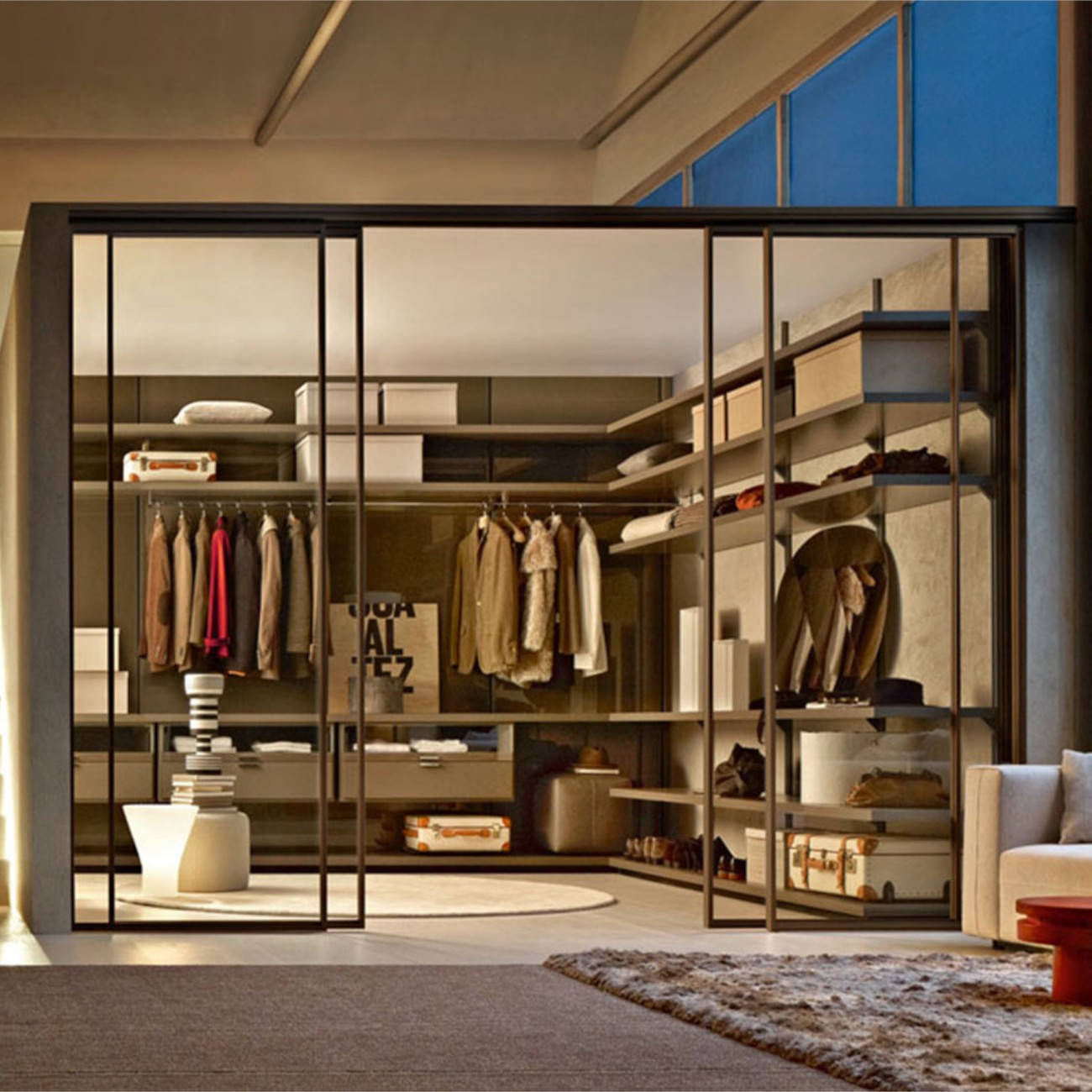 Dwell Wall System for Walk-in Closet Molteni&C