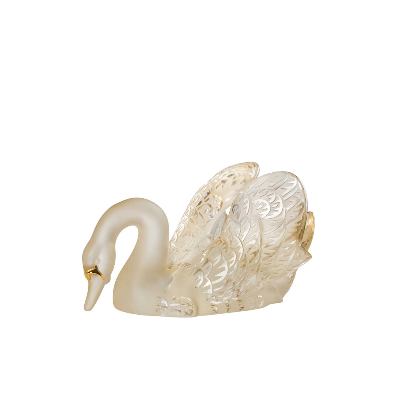 Swan Head Down Sculpture Lalique