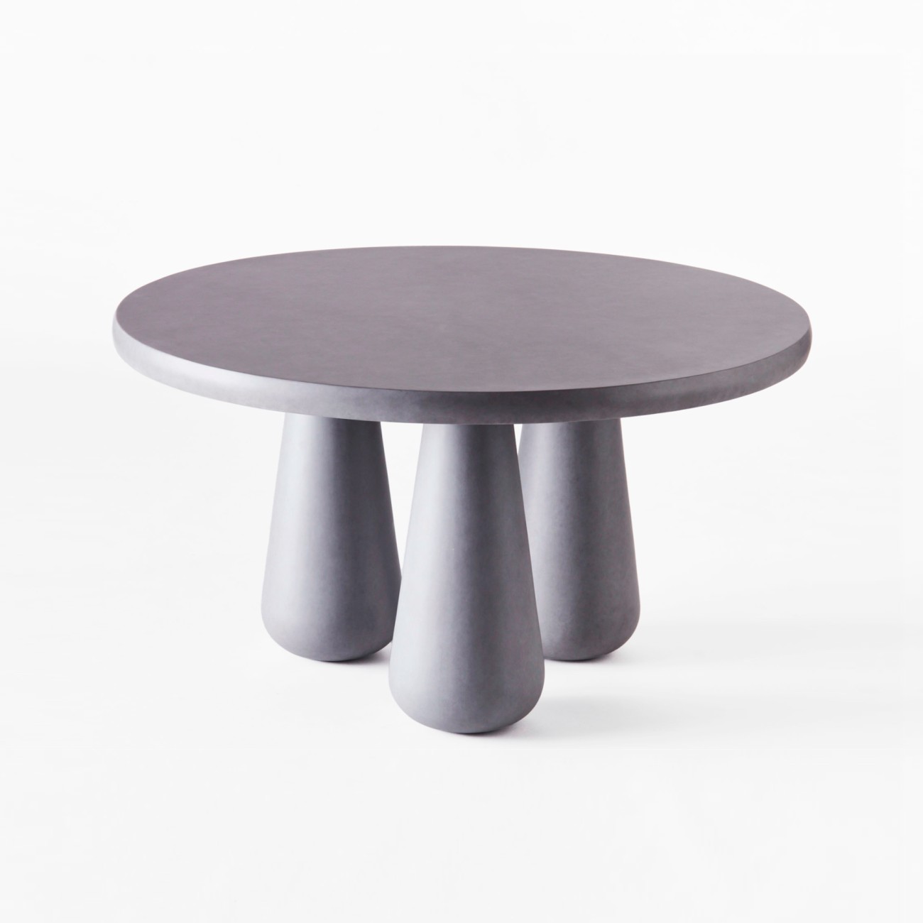 Round Dining Table Grey Dusty Deco