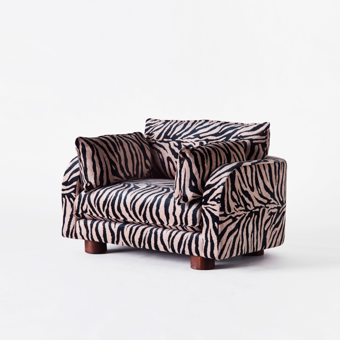 Miles Loveseat Zebra Dusty Deco