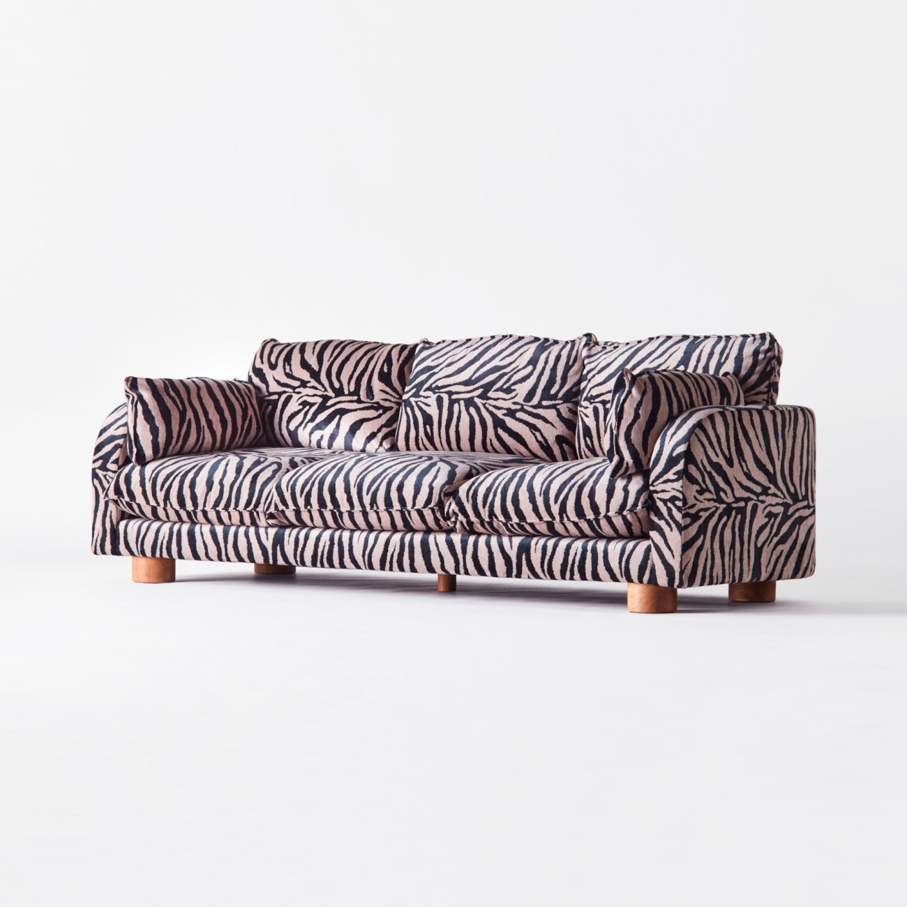 Miles 3 Seater Sofa Zebra Dusty Deco