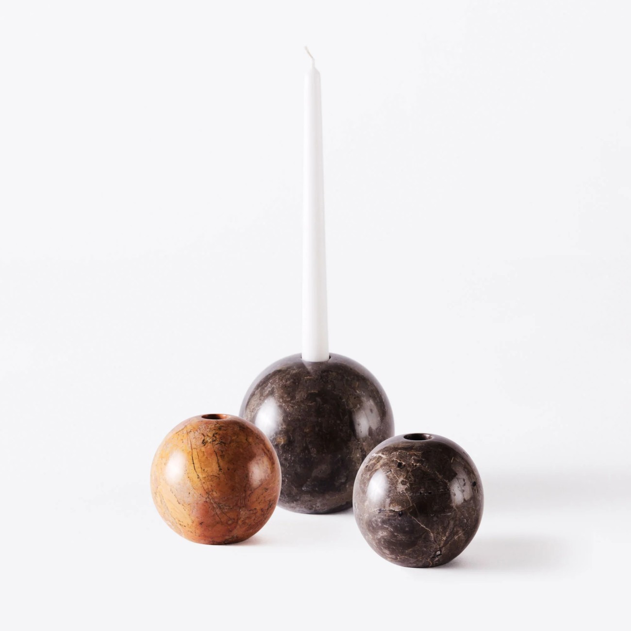 Sphere Candle Holder Set Dusty Deco