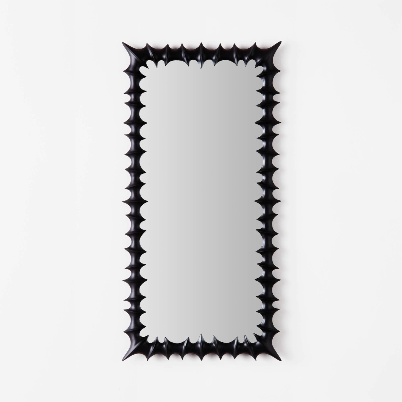 Brutalism Mirror Large Black Dusty Deco