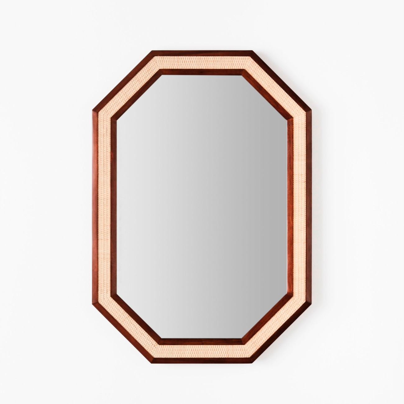 Rattan Mirror Small Dusty Deco