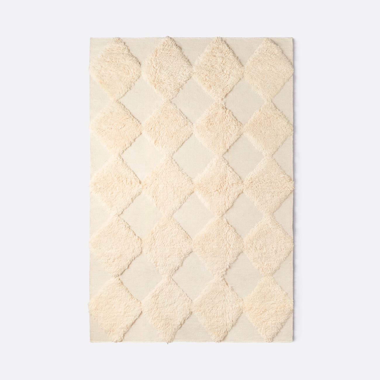 Chess Rya White Rug Dusty Deco