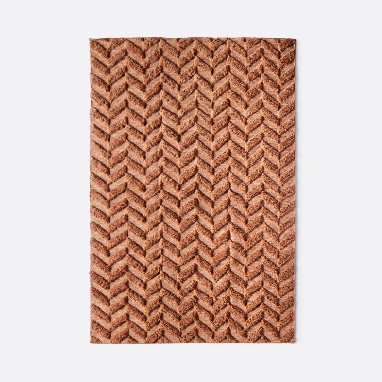 Herringbone Brown Rug Dusty Deco