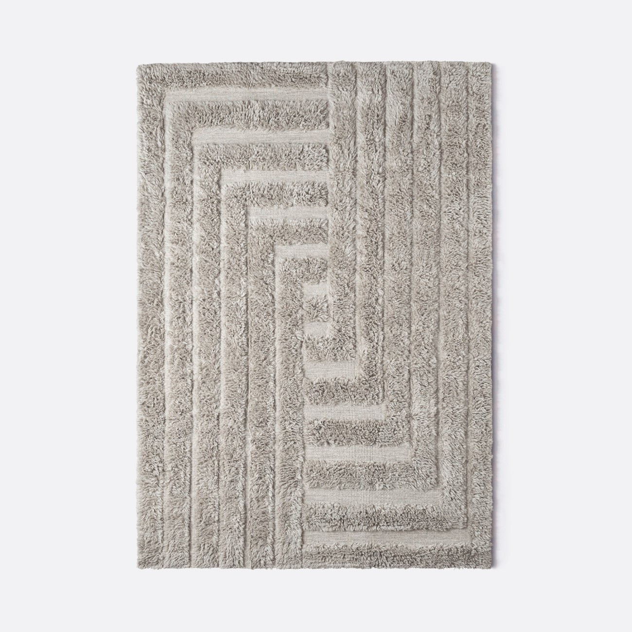 Shaggy Labyrinth Rug Grey Dusty Deco