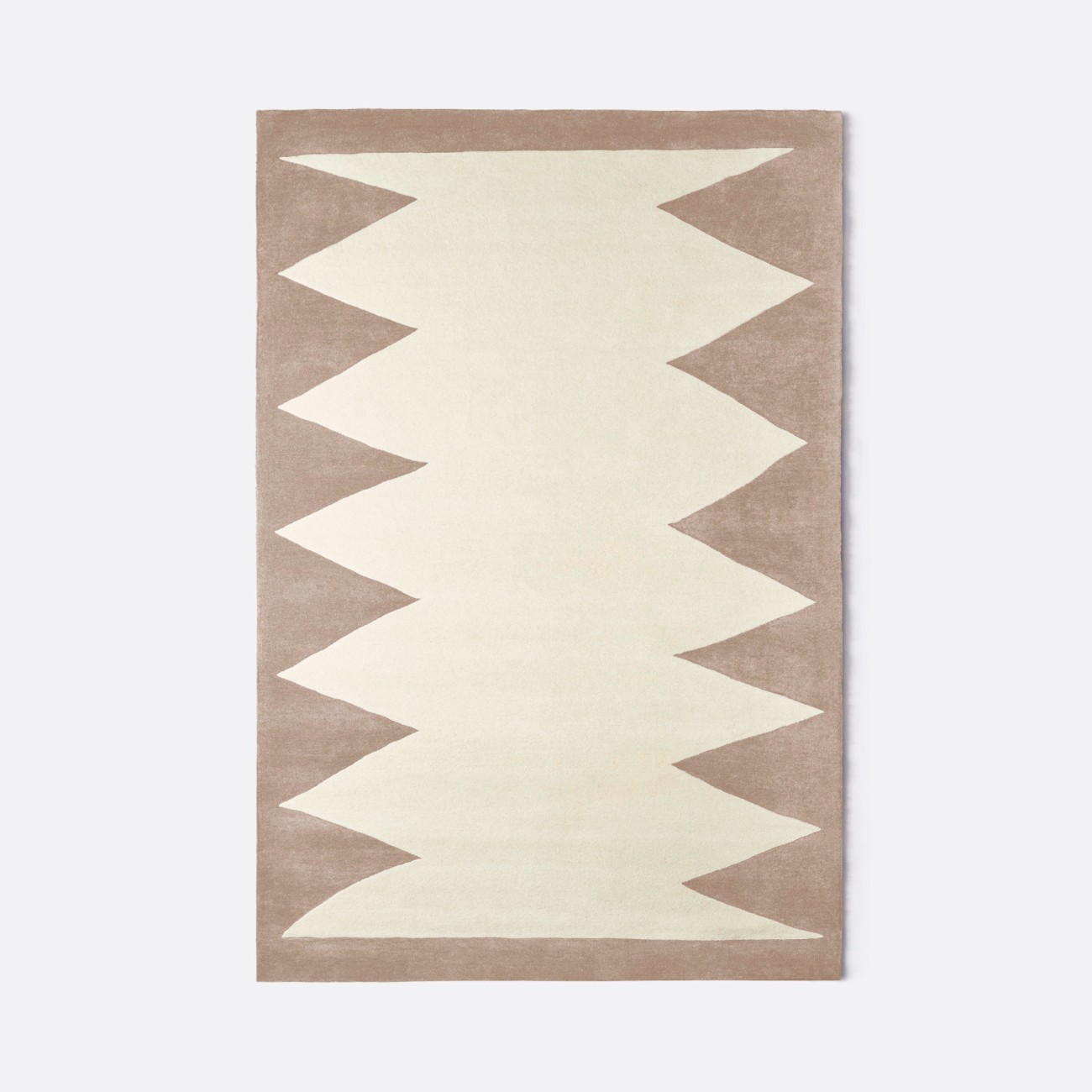 Zig Zag Rug Beige Dusty Deco