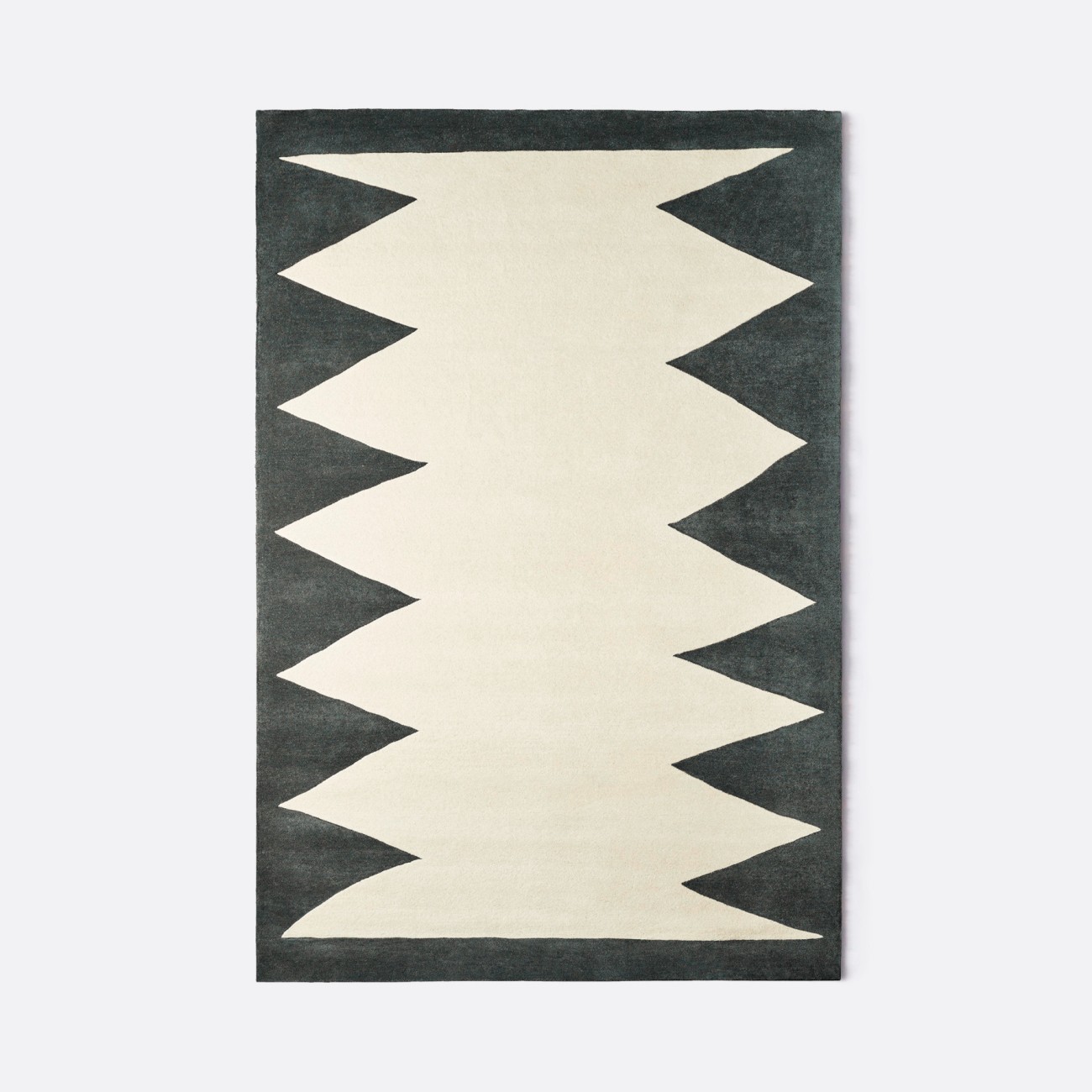 Zig Zag Rug Anthracite Dusty Deco