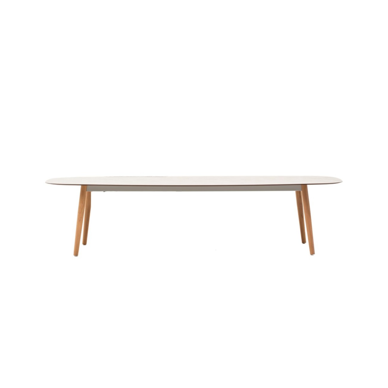 Ellisse Table with Teak Legs Varaschin