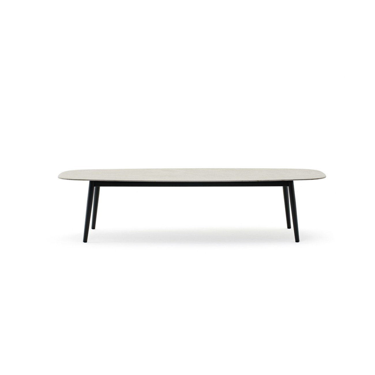 Ellisse Low Table with Aluminium Legs Varaschin