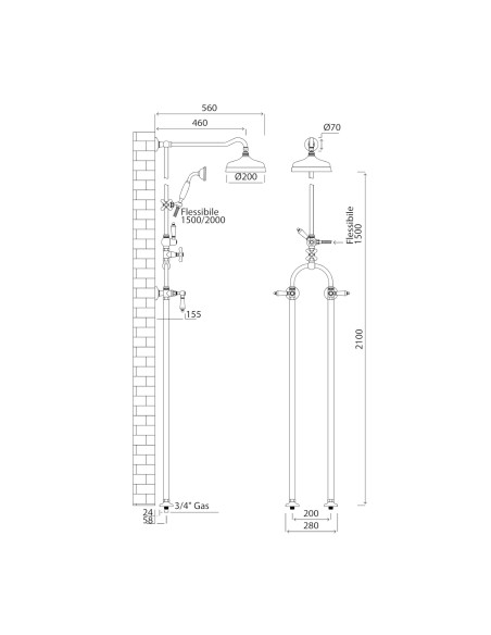 Caruso Shower Set Park Avenue - Undomus