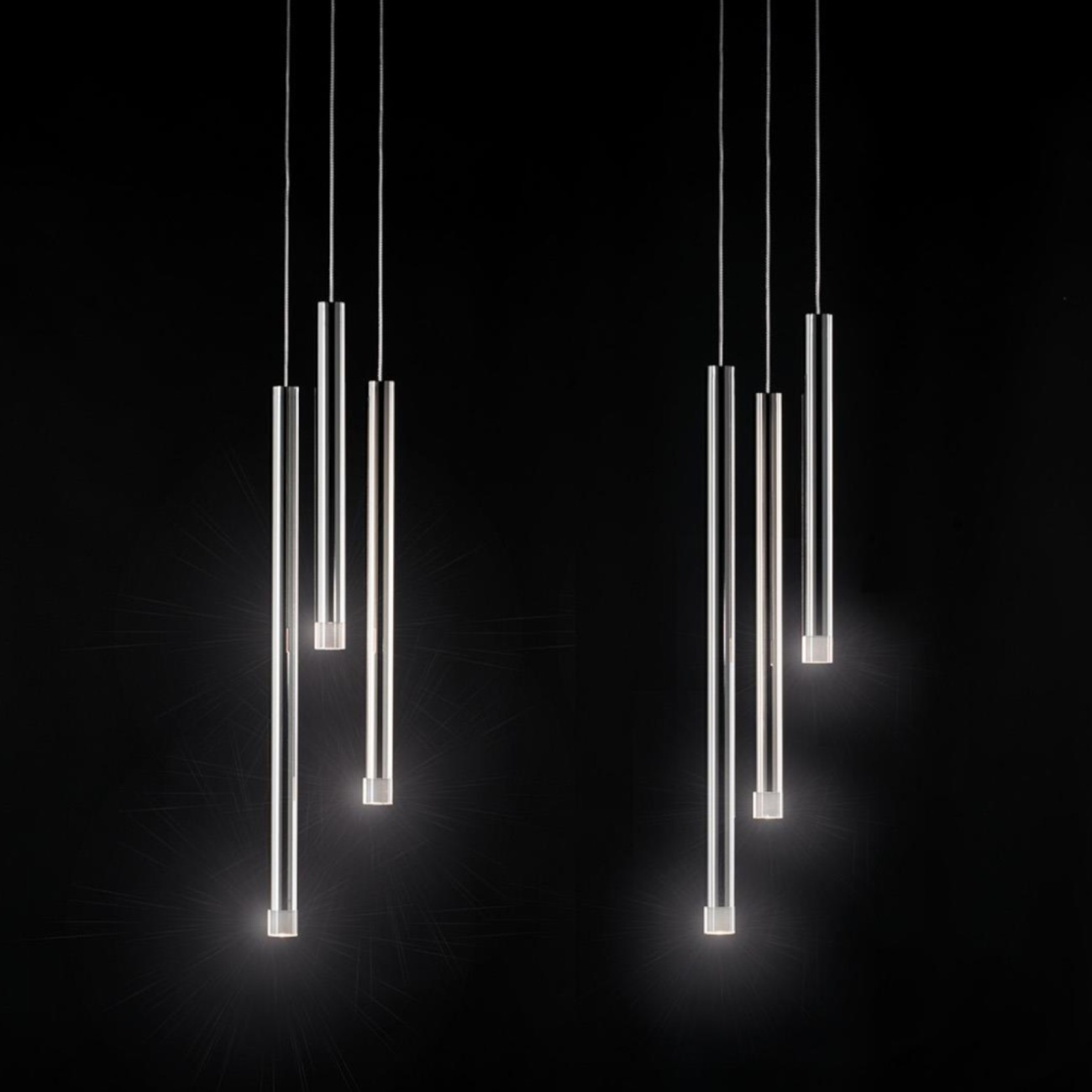 Chandelier With Pendants Black & More Malerba