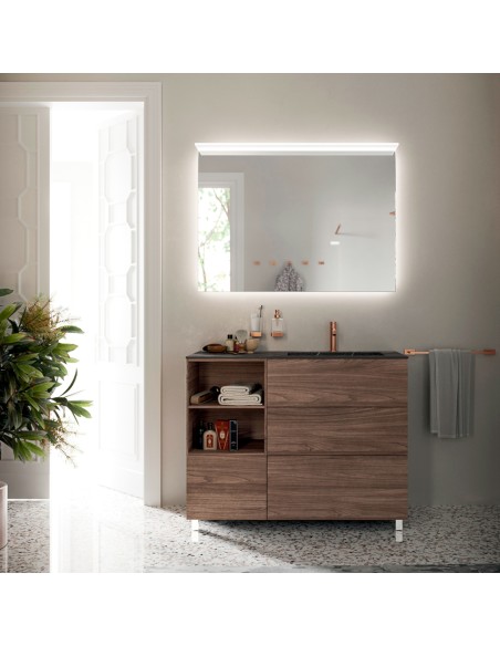 Salvore + Mirror with Lighting Inda - Undomus