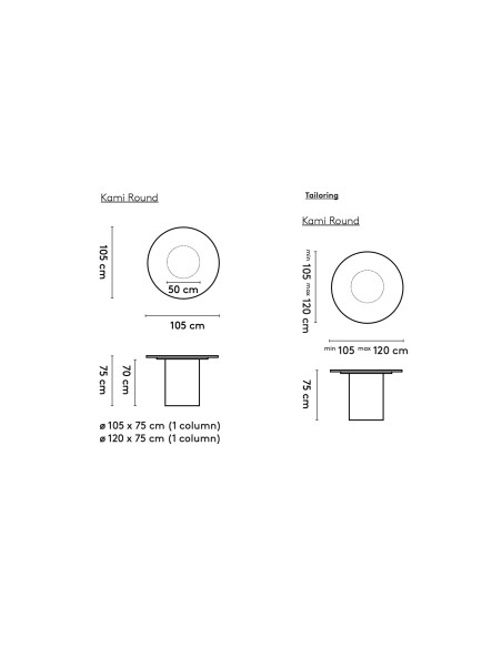 Kami Round Table Arco - Undomus