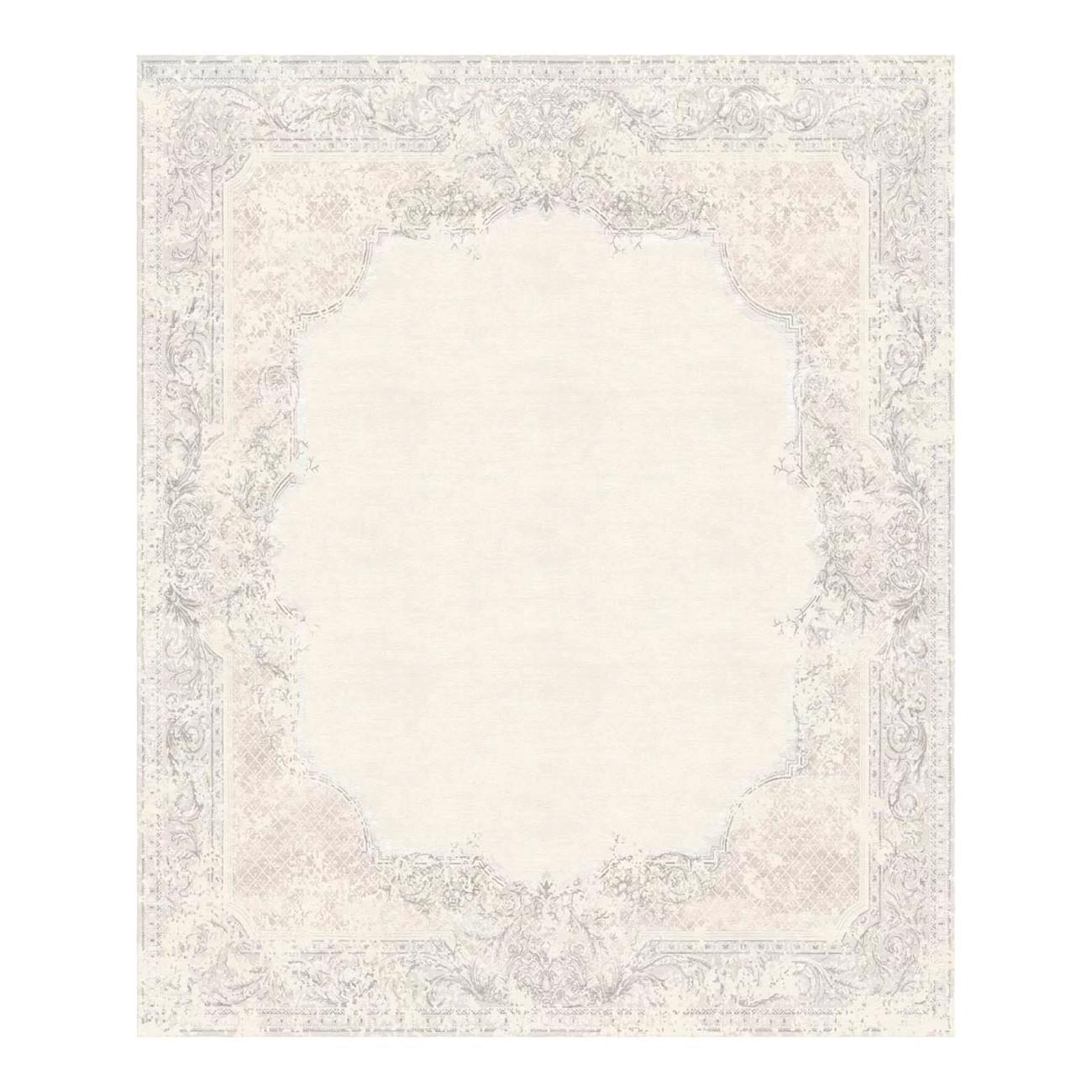 Aubusson Vintage Dusty Rug Tapis Rouge